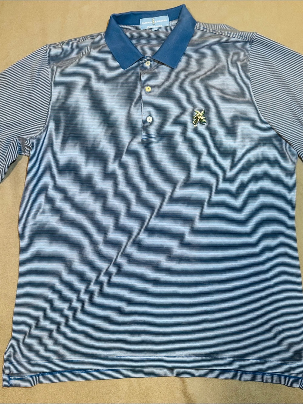Fairway & Greene - Blue Stripe - Men’s Golf Polo - Laurel Valley Golf Club - XL